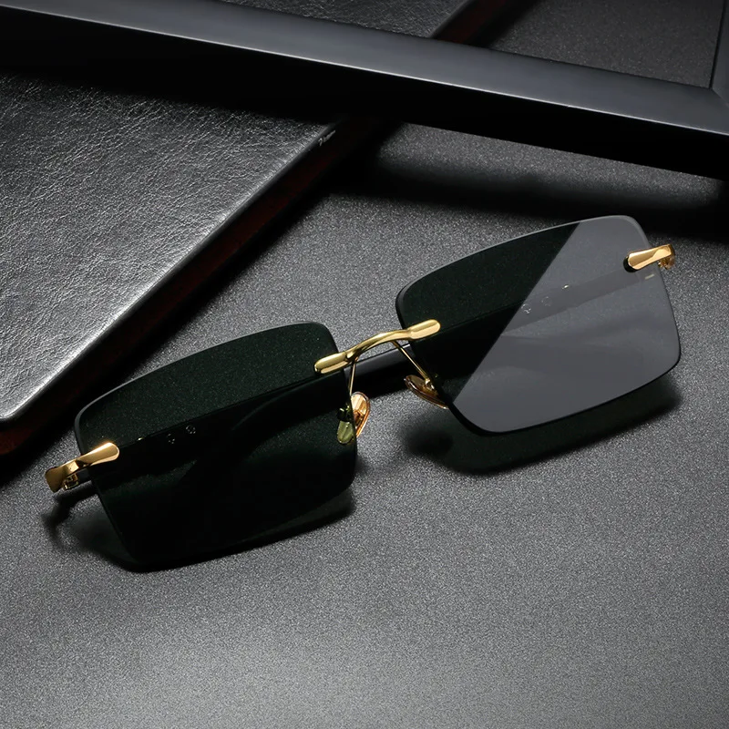 Gaming Glasses Tinted - Модные прямоугольные солнцезащитные очки для мужчин