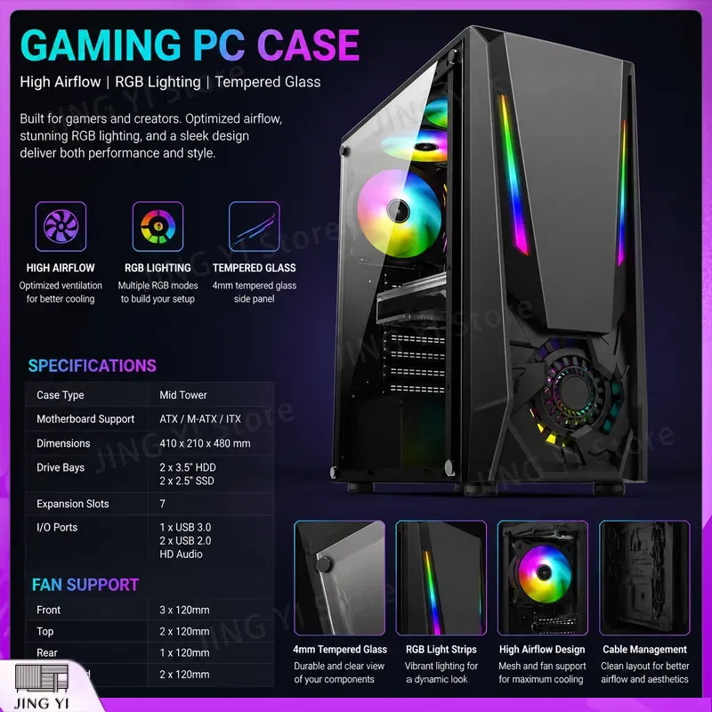 Корпус для игрового ПК ATX с з – обзор и цена Gaming Hardware And Accessories
