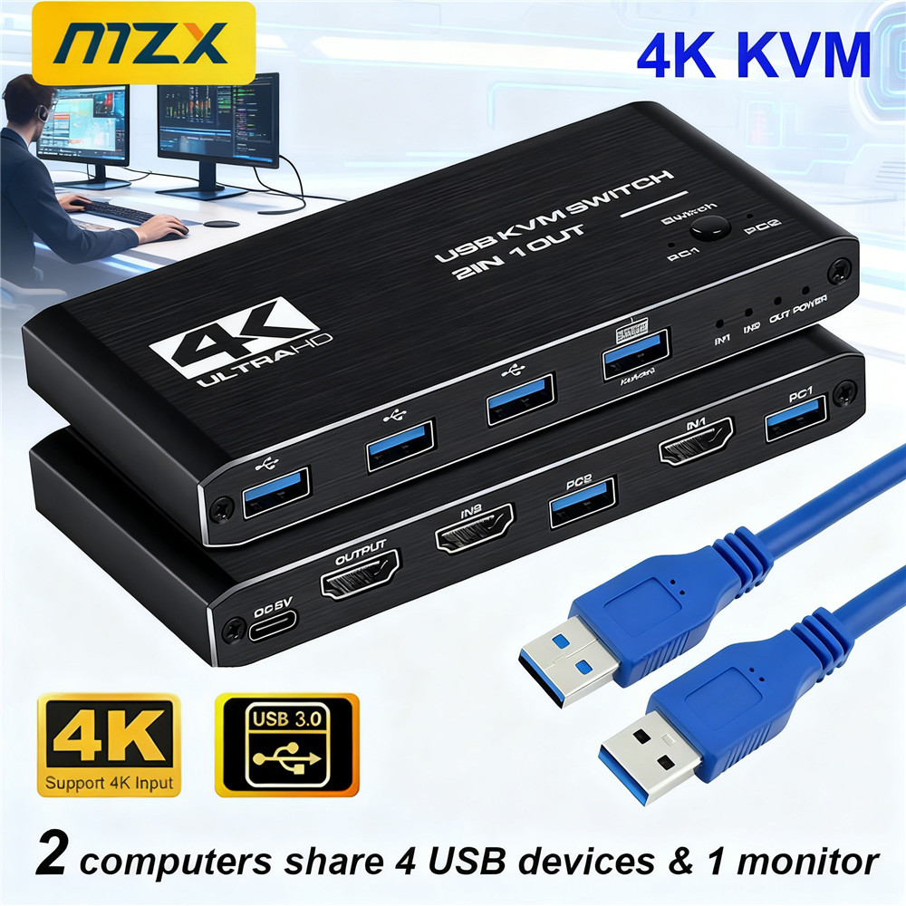 KVM-переключатель 4K 60 Гц, US – обзор и цена Gaming Accessories Storage
